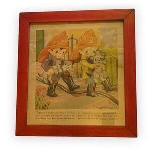 Vintage Illustration / Print by Ruth E Newton, Signed, Framed,